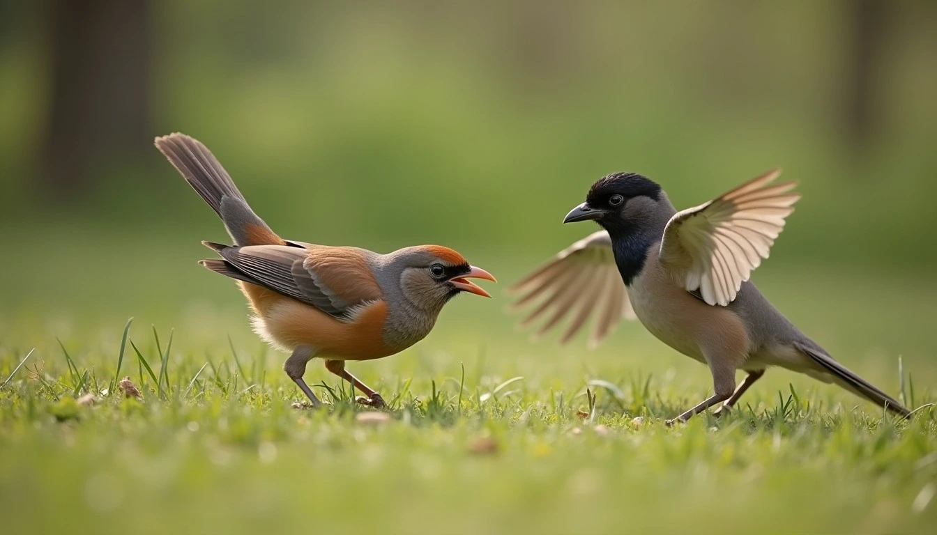 Playing birds